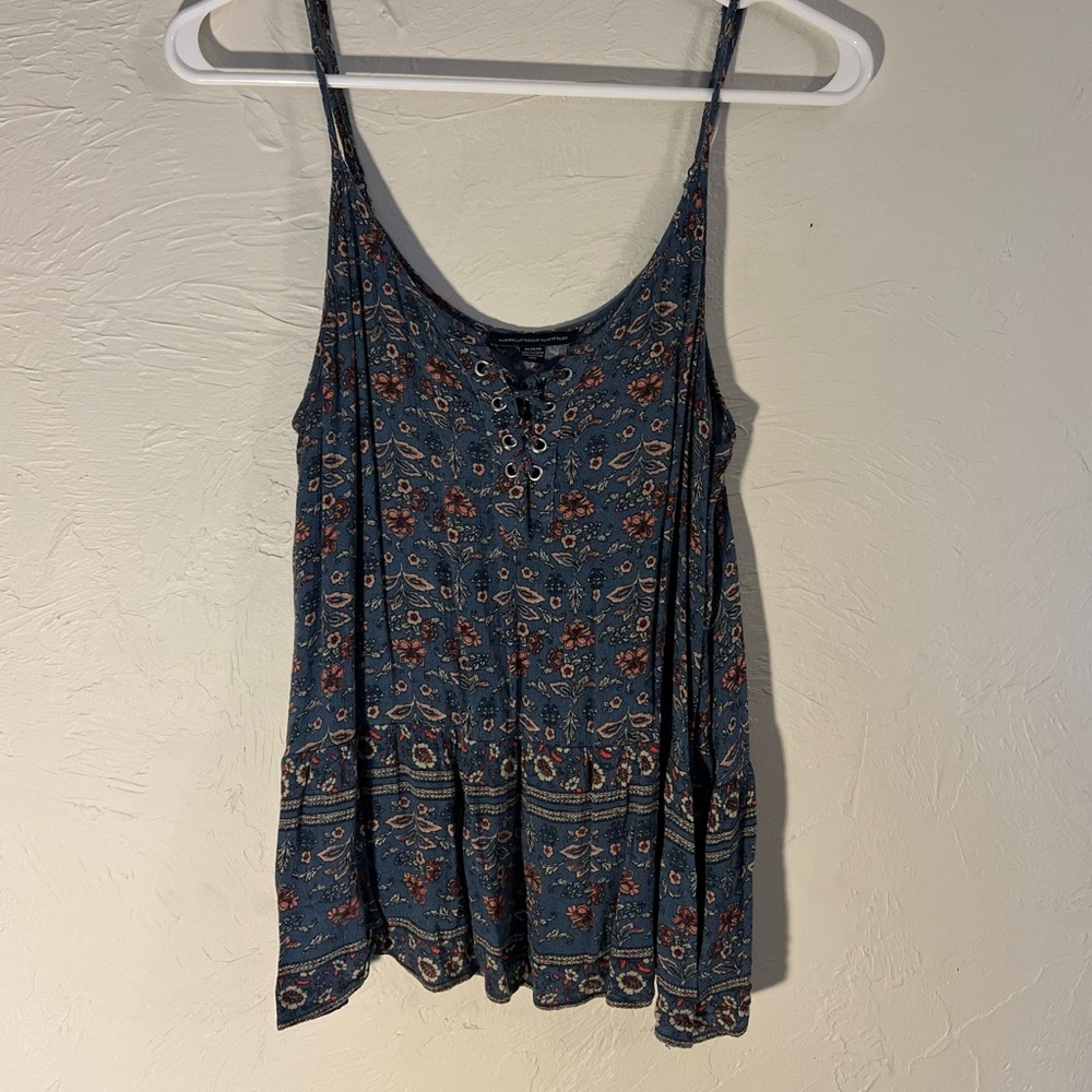 American Eagle floral tank top, size M